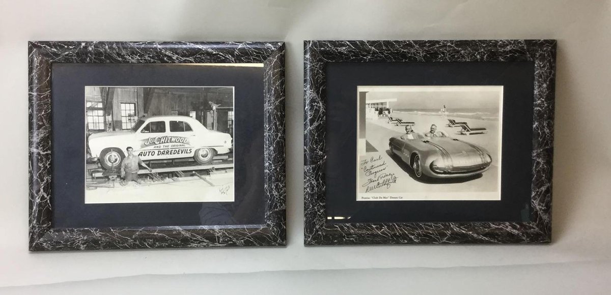 Grouping of signed car photos