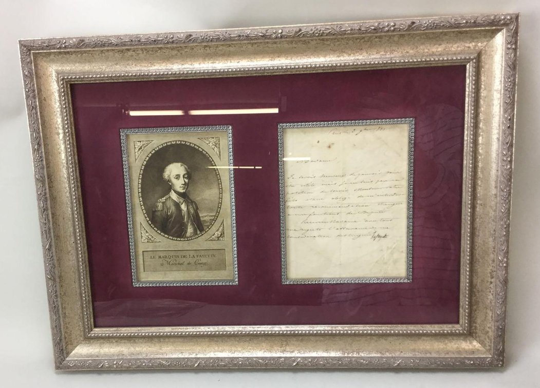 Marquis de Lafayette letter