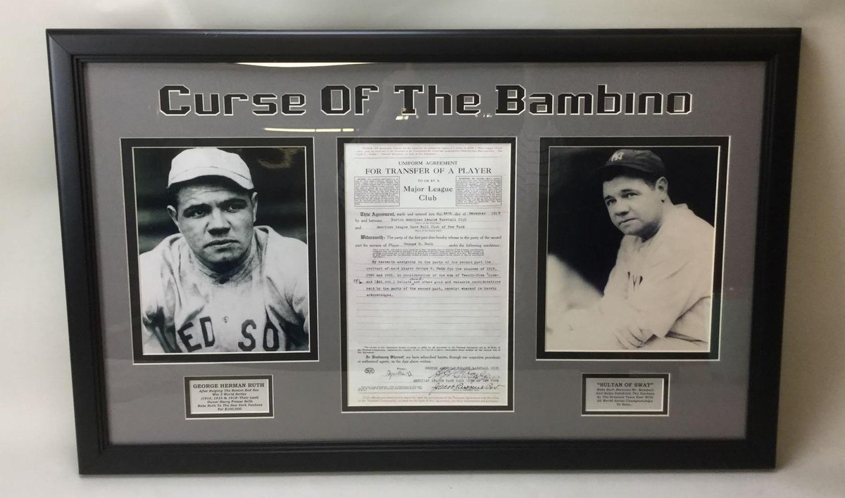 Signed contract for Babe Ruth