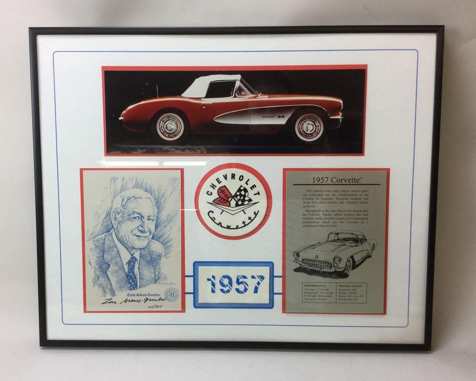 Framed 1957 Corvette