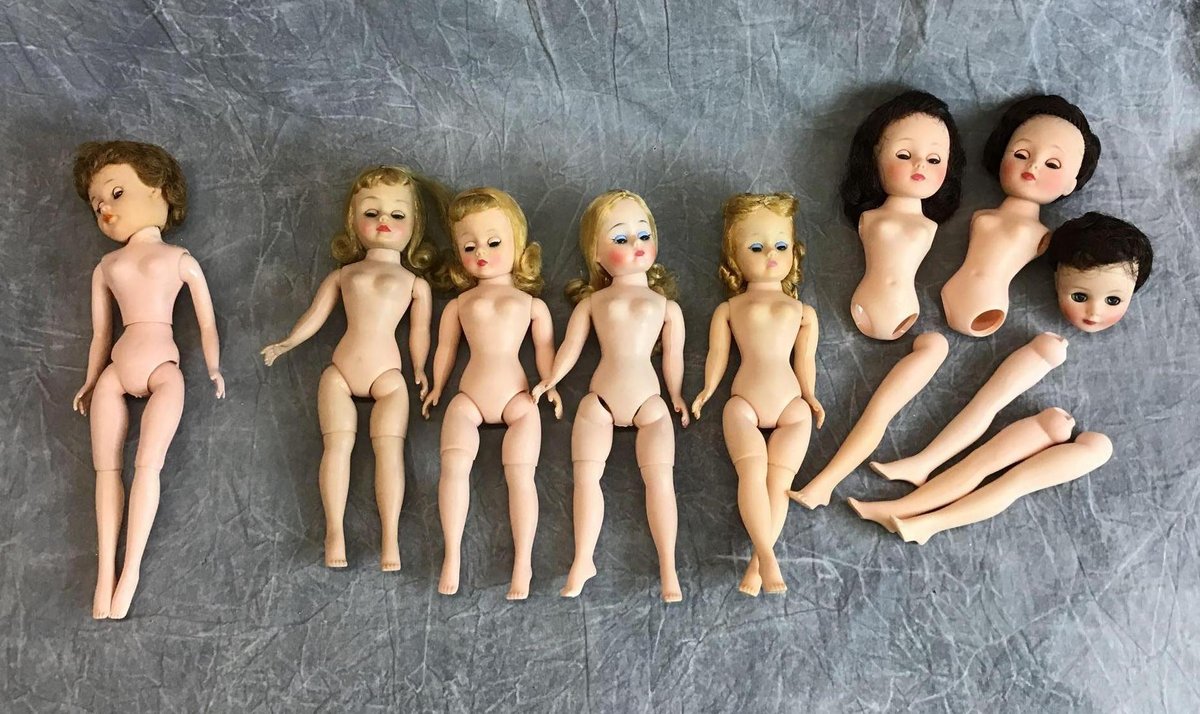 LOT OF MISC. 9"-10 1/2" FASHION DOLLS, PARTS.