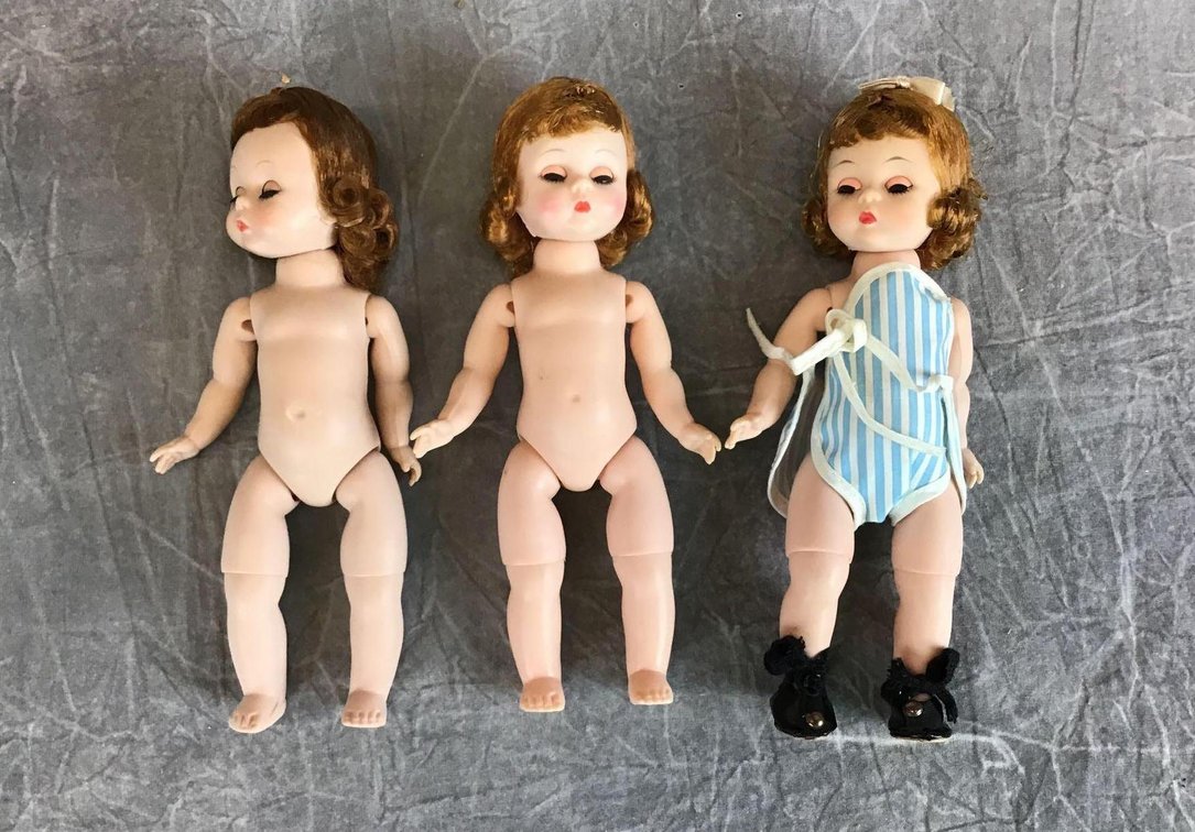 LOT OF MADAME ALEXANDER 8" BKW DOLLS.