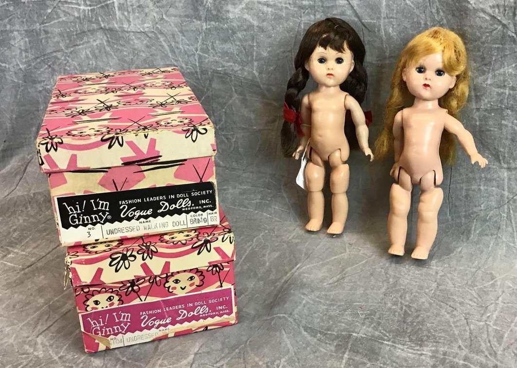 (2) VOGUE GINNY DOLLS,, OB.