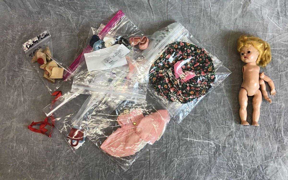 LOT OF MISC. 8" - DOLL, CLOTHING, ACCESSORIES.