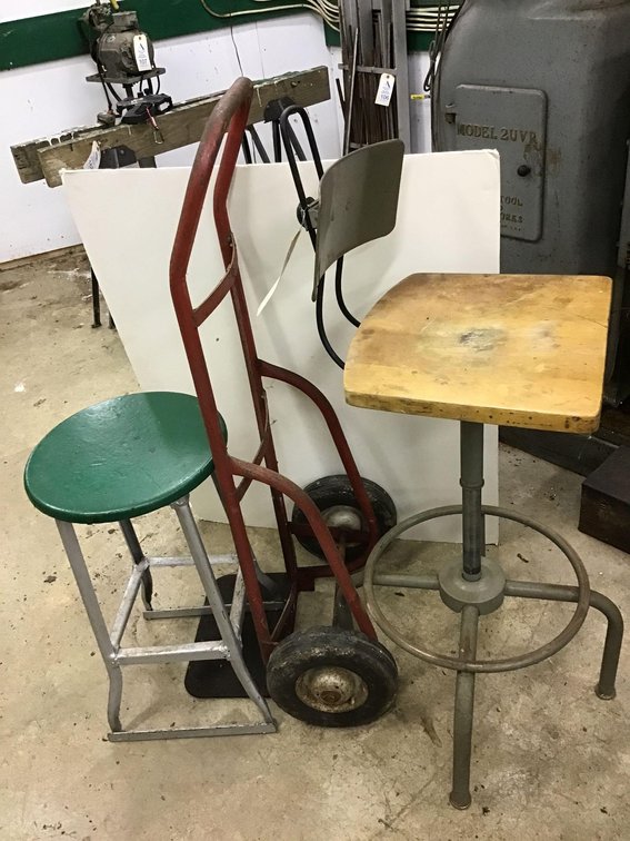 Shop Stools and Hand Truck