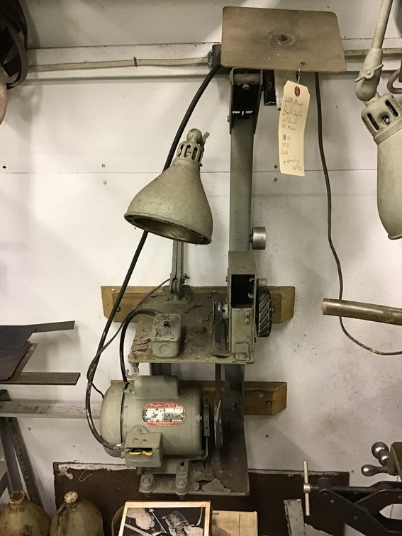 Wall Mount Belt Sander with Dayton AC Motor