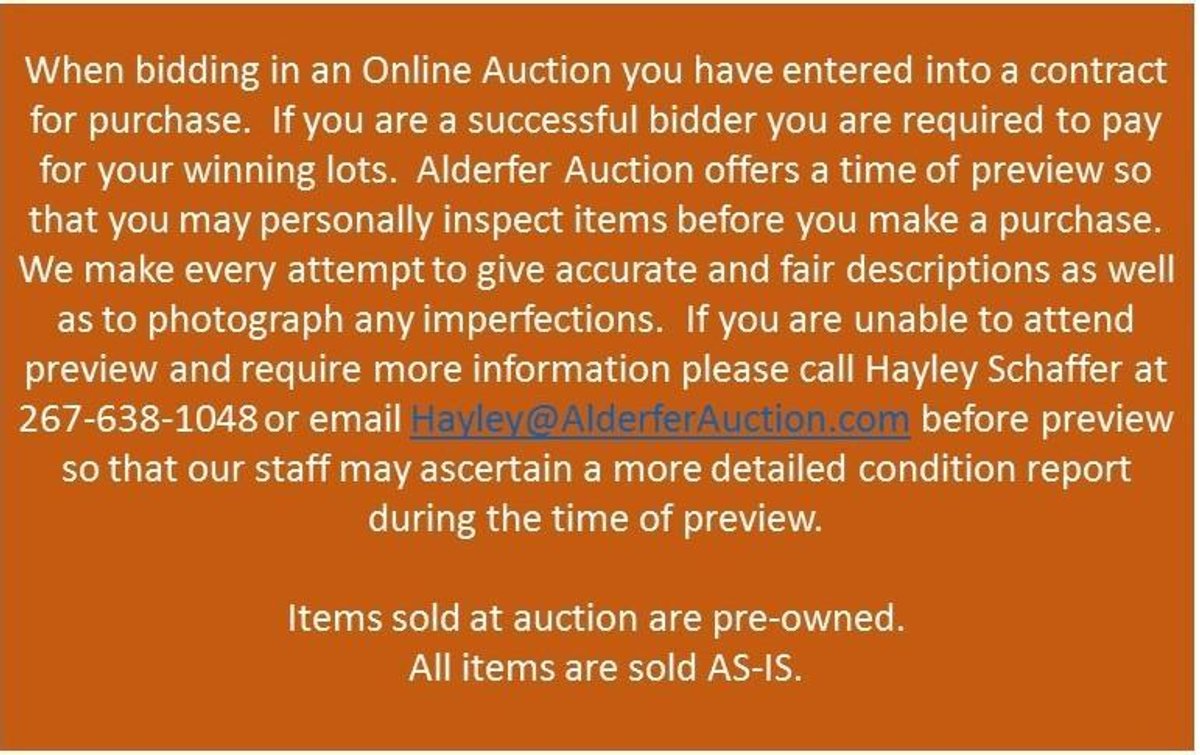 AUCTION TERMS