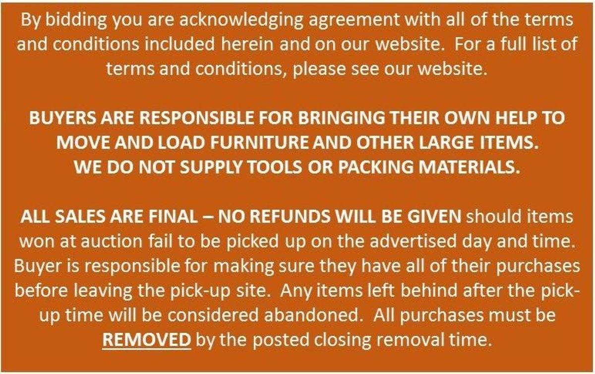 AUCTION TERMS