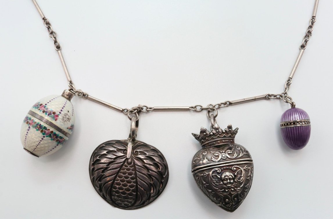 Sterling Silver Chatelaine Necklace