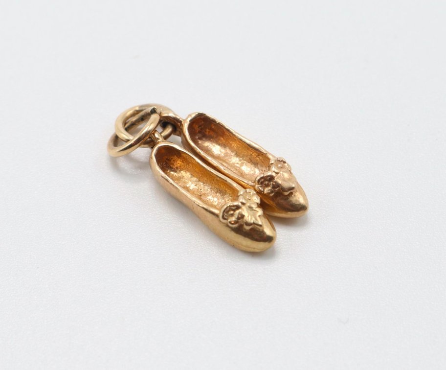 14k Gold Ballet Slippers Charm
