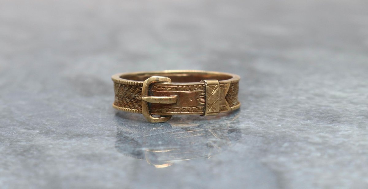 Gold Victorian Hair Art Ring