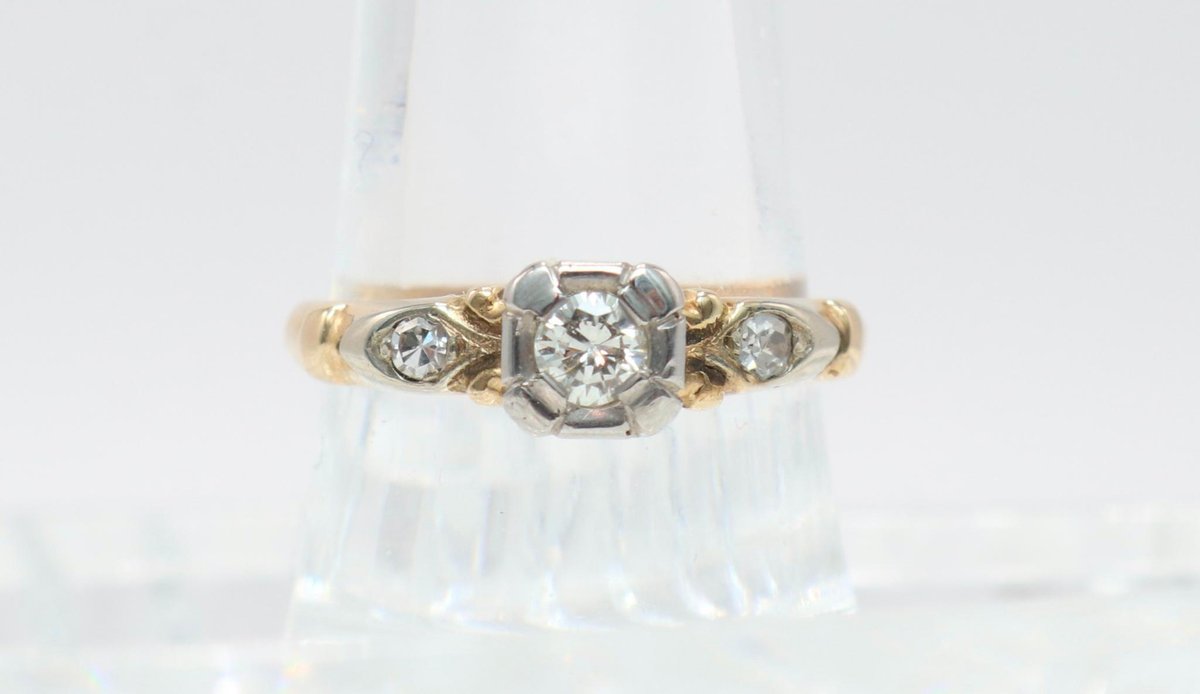 14k Gold and Diamond Engagement Ring 