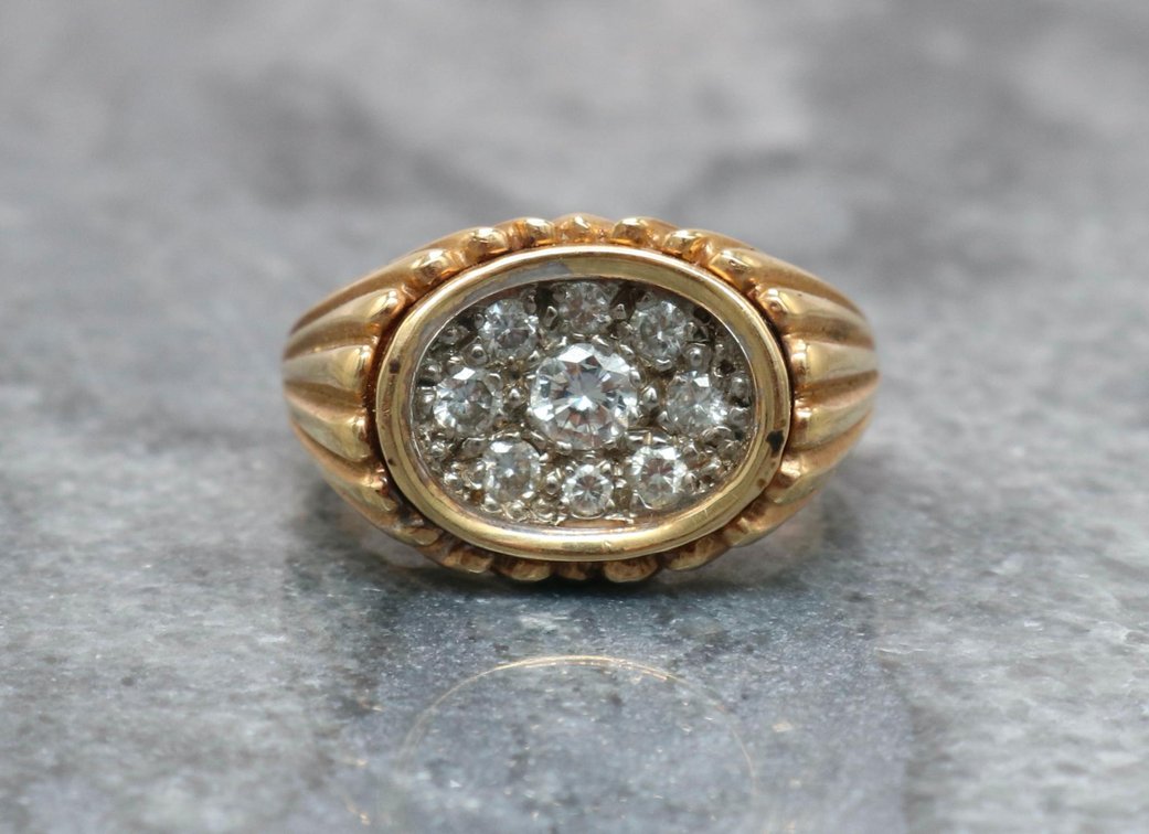 14k Gold and Diamond Ring