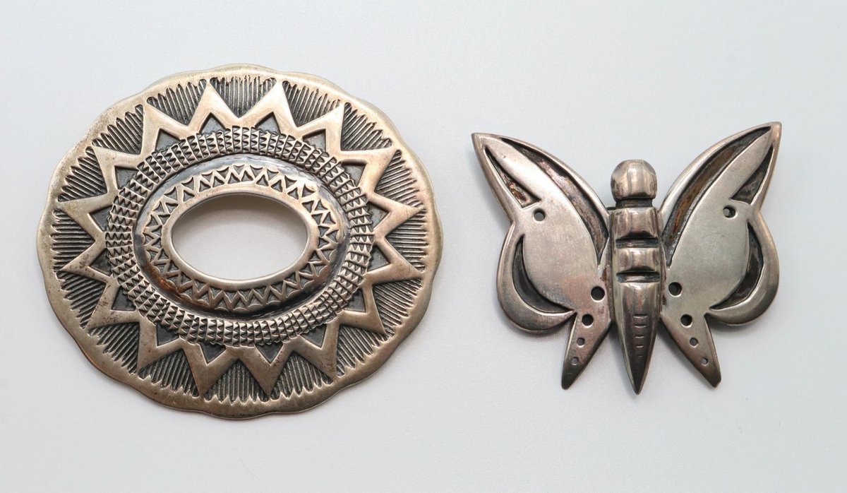 Hand Wrought Sterling Silver Pins
