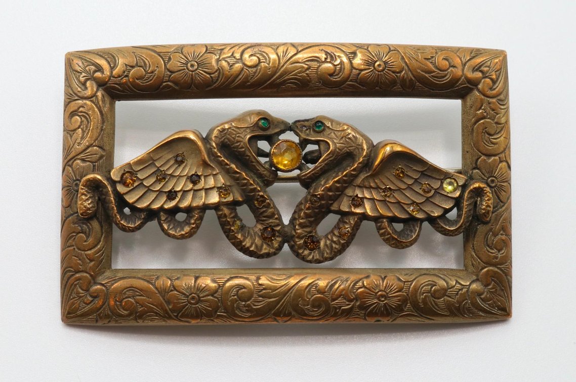 Jeweled Dragon Brooch