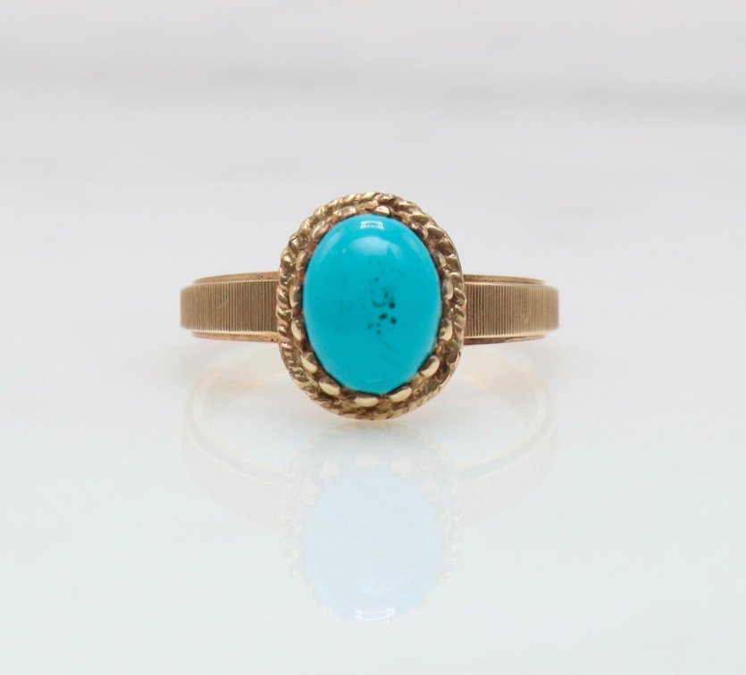 14K and Turquoise Ring