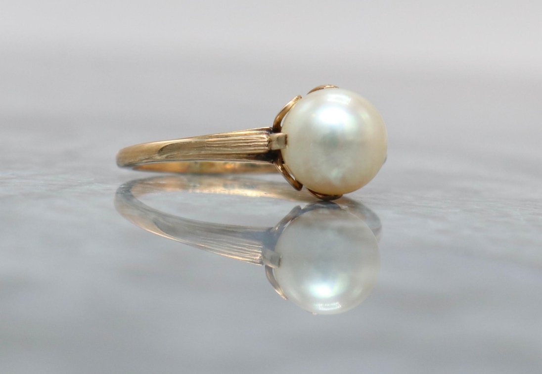 14K Gold and Pearl Ring