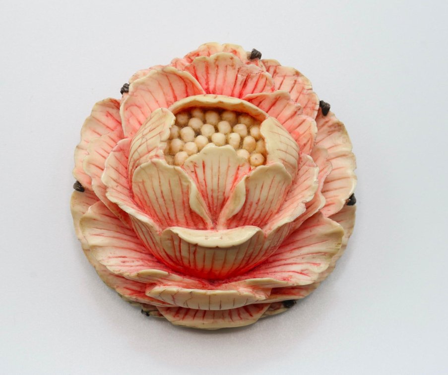 Chinese Silver Floral Brooch