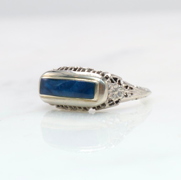 14K Gold and Lapis Ring