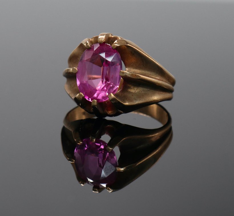 14K Gold and Tourmaline Ring 