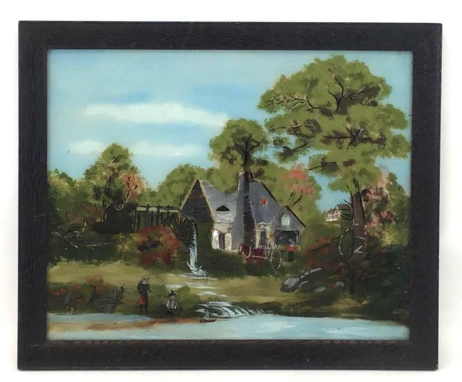 Reverse Glass Painting
