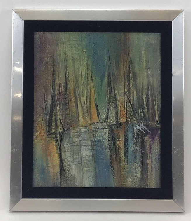 Oil on Board Abstract