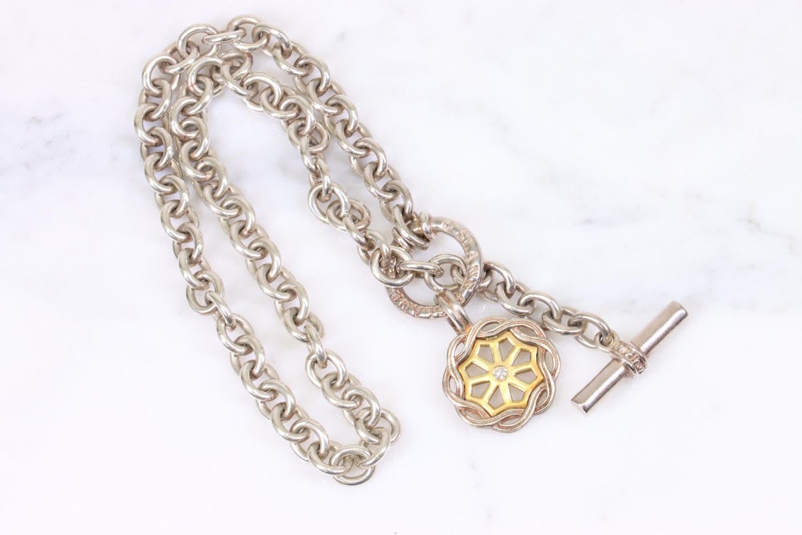 Slane & Slane Silver Diamond Fenestra Pendant