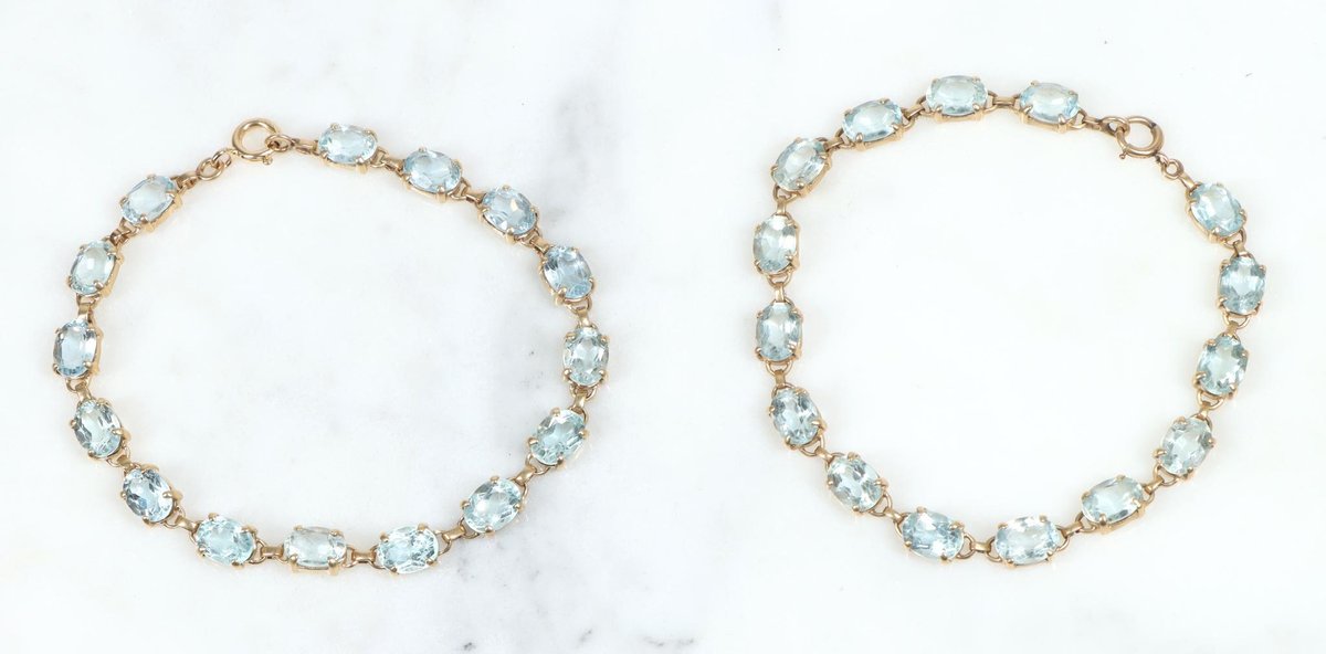 14KY Gold Aquamarine Bracelets