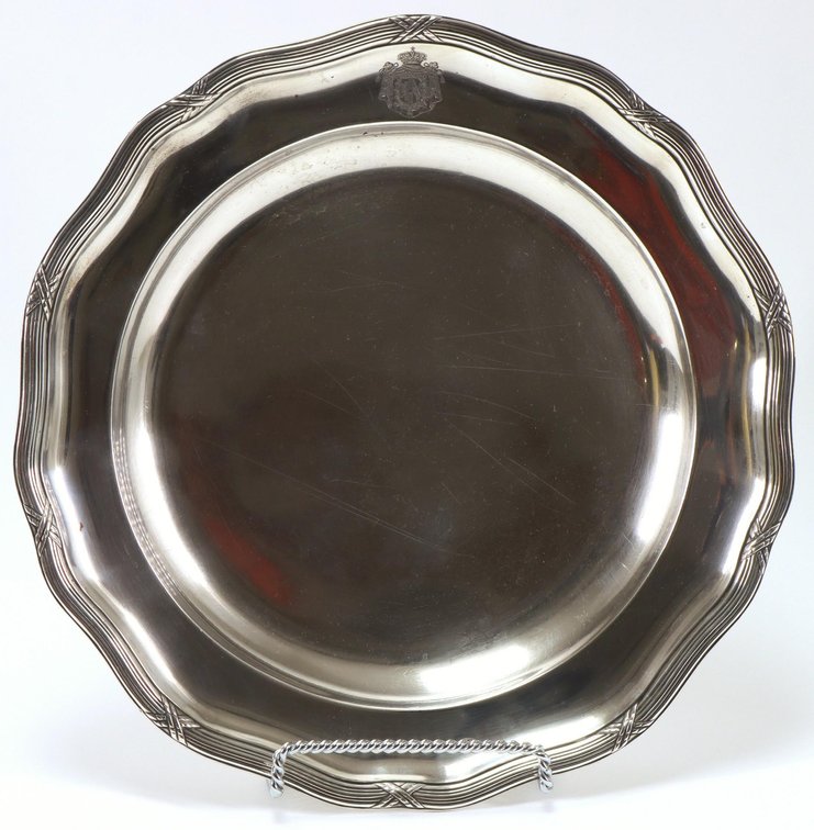 Second Sachsen-Teschen Service Silver Dinner Plate