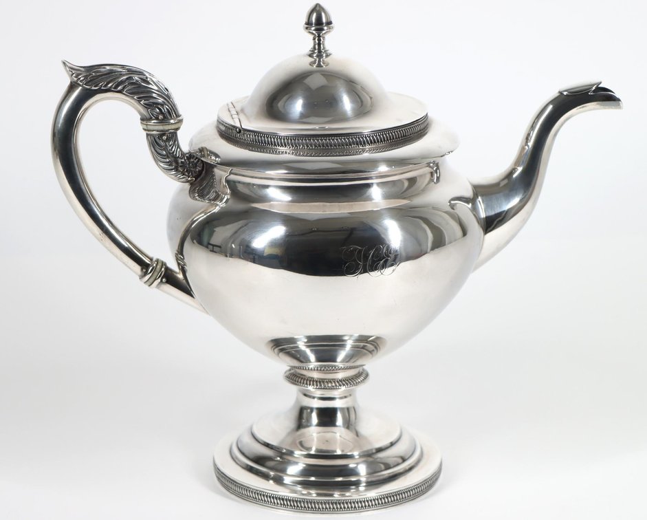 Henry J. Pepper Coin Silver Teapot