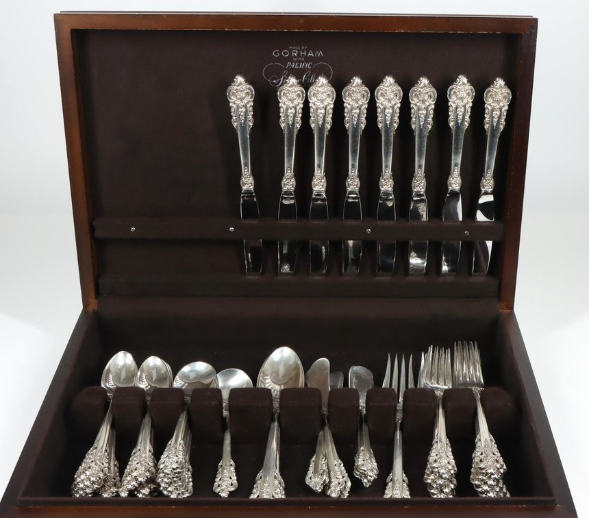 Wallace "Grande Baroque" Sterling Silver Flatware Service for 8