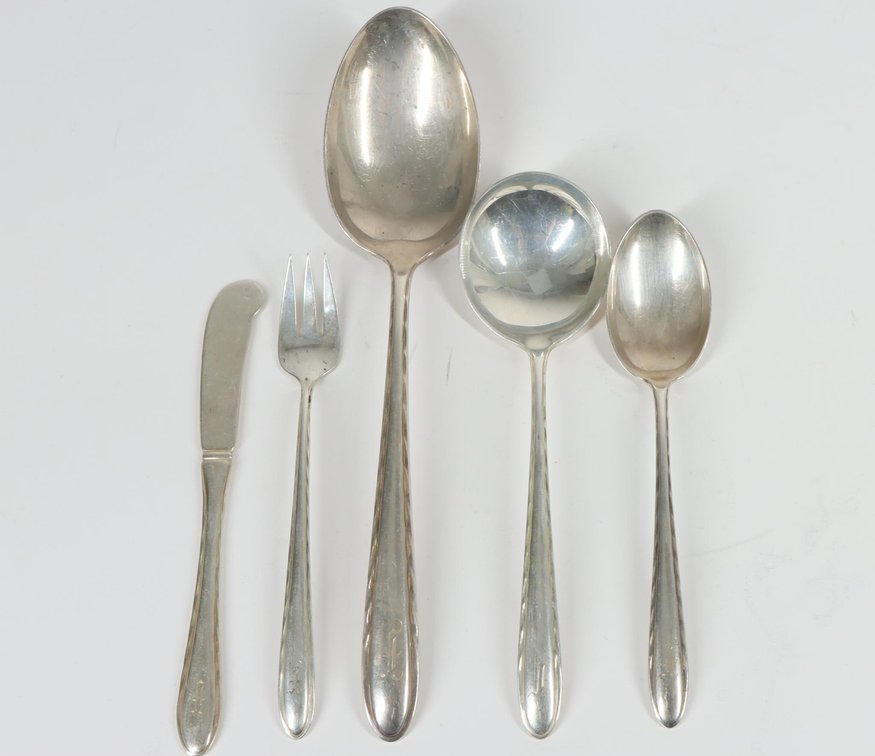 Towle "Silver Flutes" Sterling Silver Flatware Service for 12