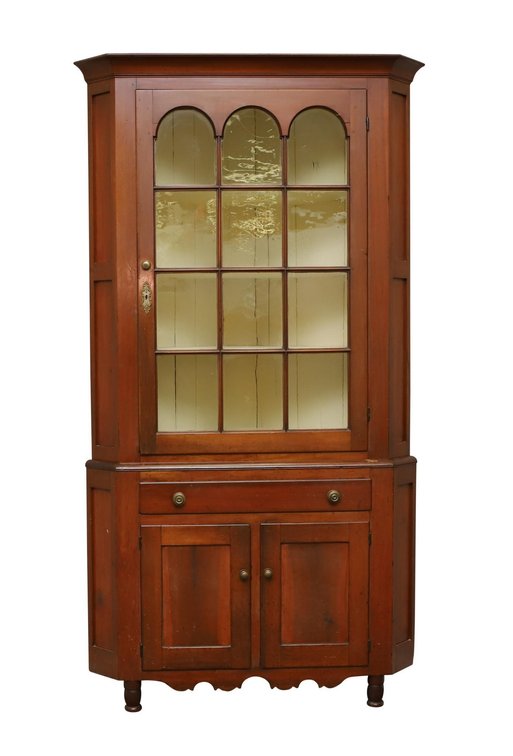 Federal Cherry Corner Cupboard