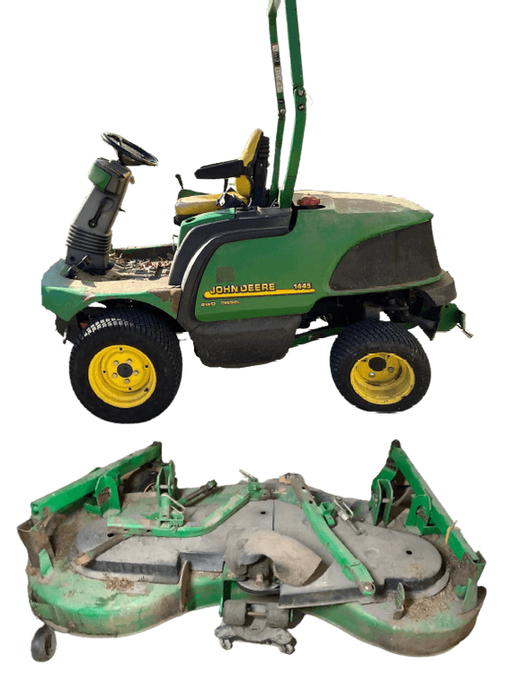 John Deere 1445 Tractor and John Deere Mower Deck