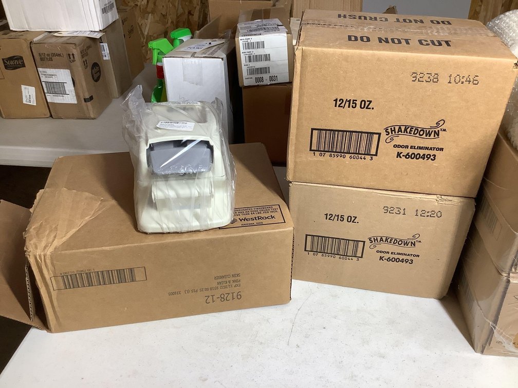 GoJo Hand Soap, Dispenser, and Shakedown Odor Eliminator 