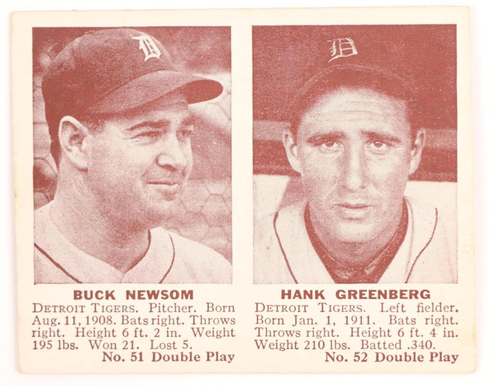1942 Double Play Hank Greenberg baseball card