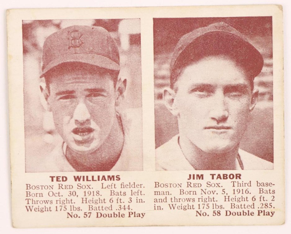 1942 Double Play Ted Williams baseball card