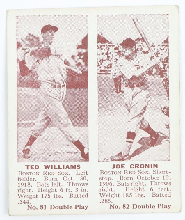 1942 Double Play Ted Williams baseball card