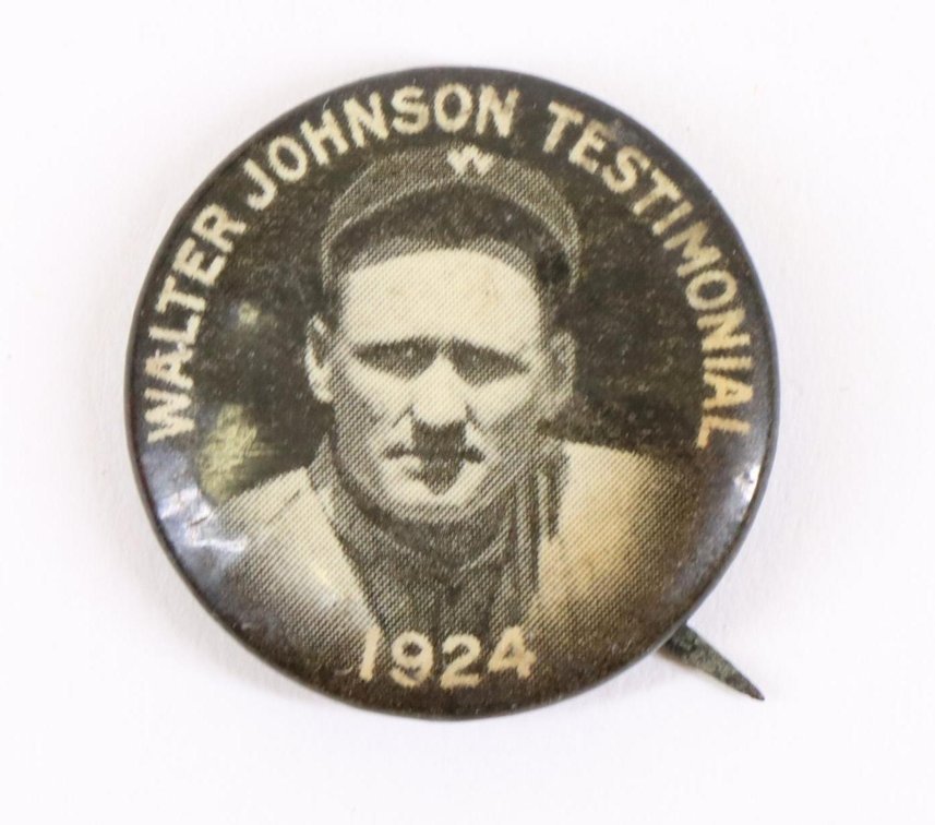 1924 Walter Johnson testimonial pin