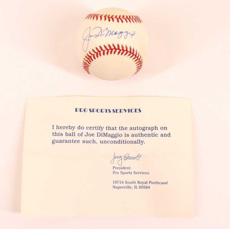Joe Di Maggio autographed baseball