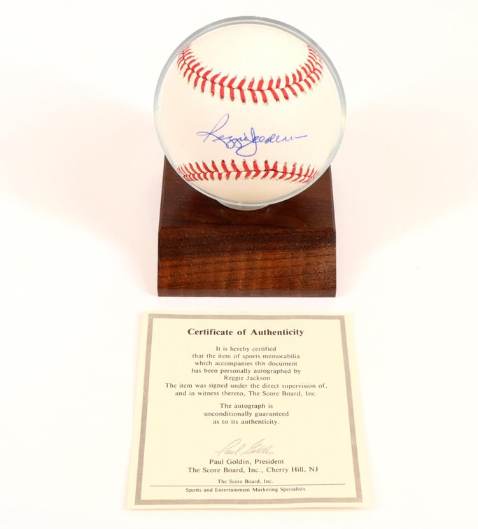 Reggie Jackson autographed baseball