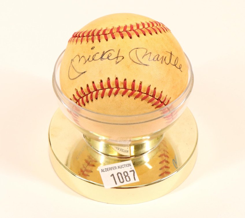 Mickey Mantle autographed baseball