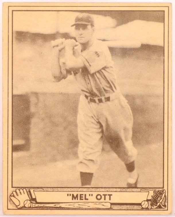1940 Play Ball Mel Ott baseball card