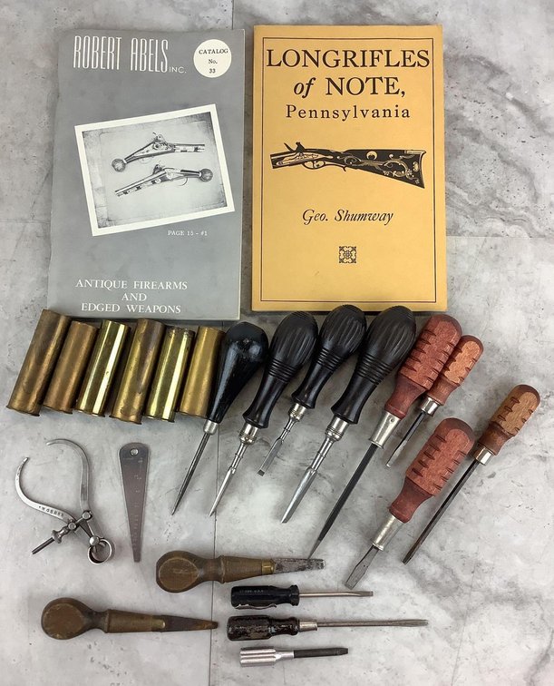 Gunsmith Tools and Antique Brass Shotgun Shells