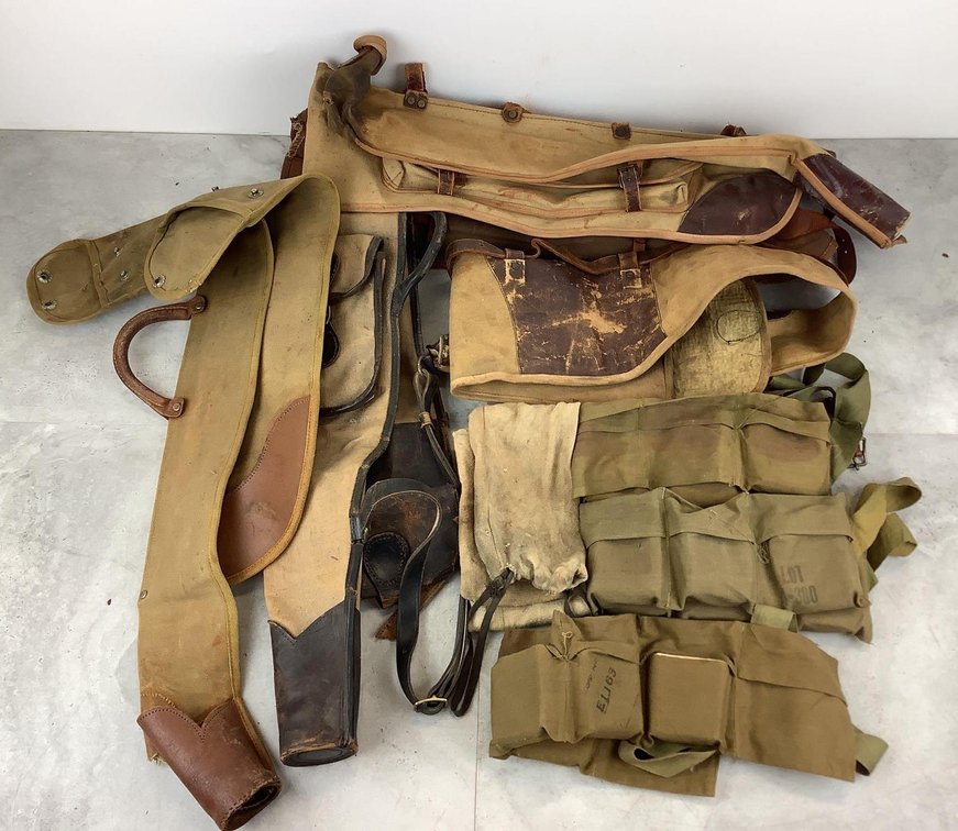 Vintage Soft Gun Cases and Military Grouping