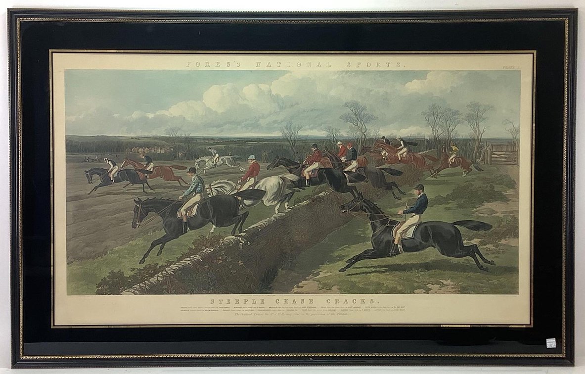 English Equestrian Lithograph 