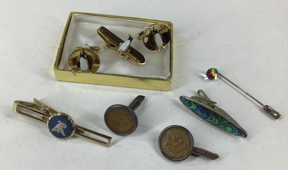 Tie Bars, Cuff Links and Stick Pin
