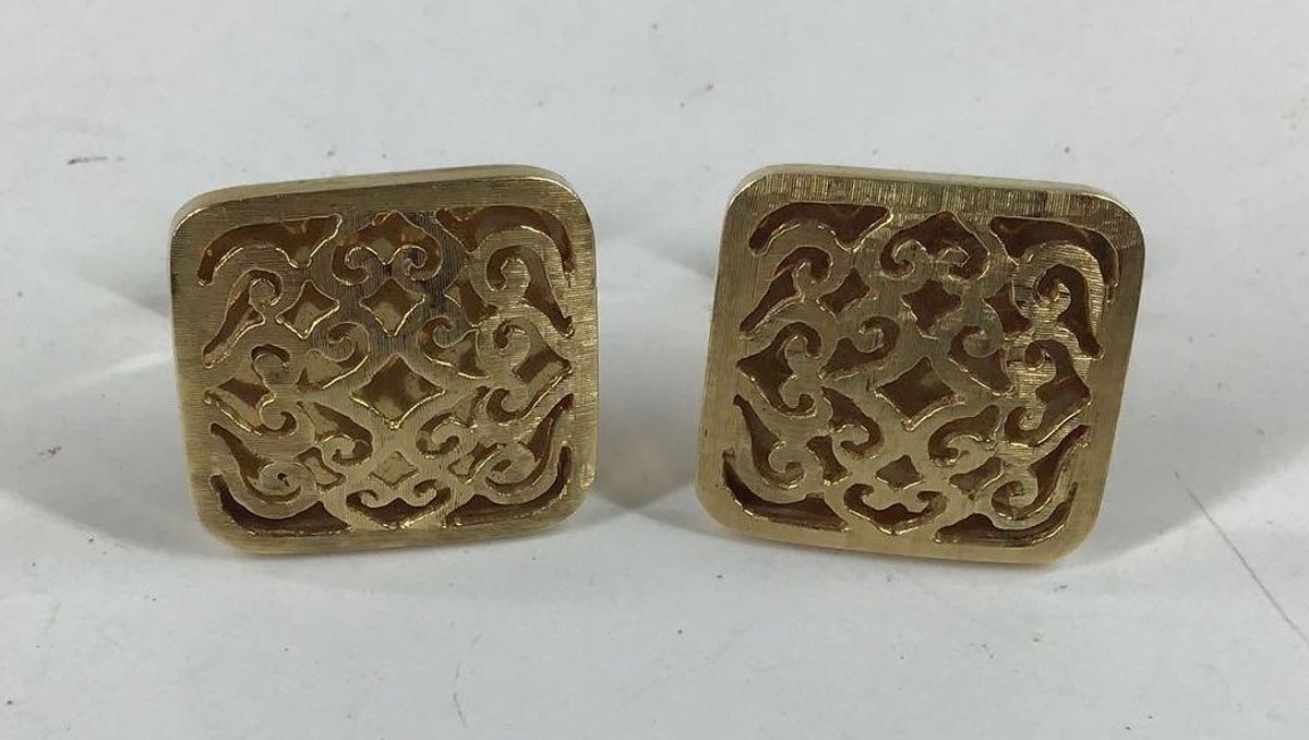 14K Cuff Links