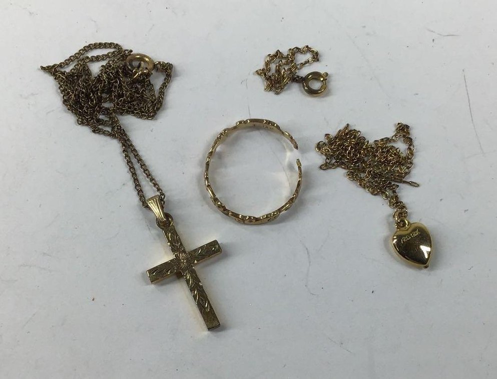 Gold Filled Cross and Locket