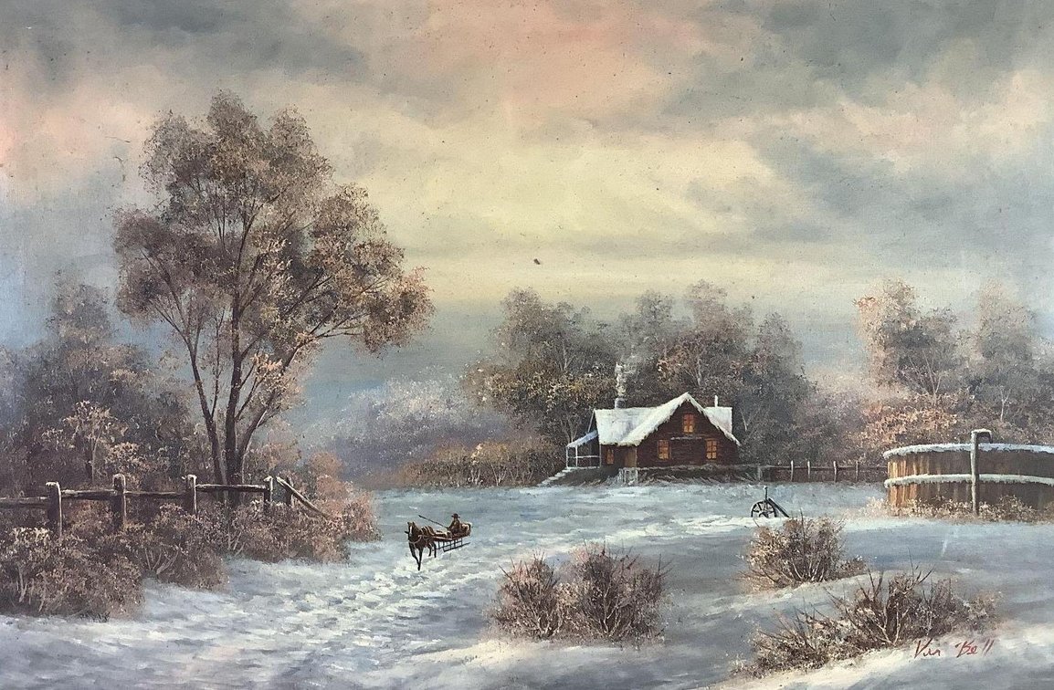 Oil on Canvas, signed 